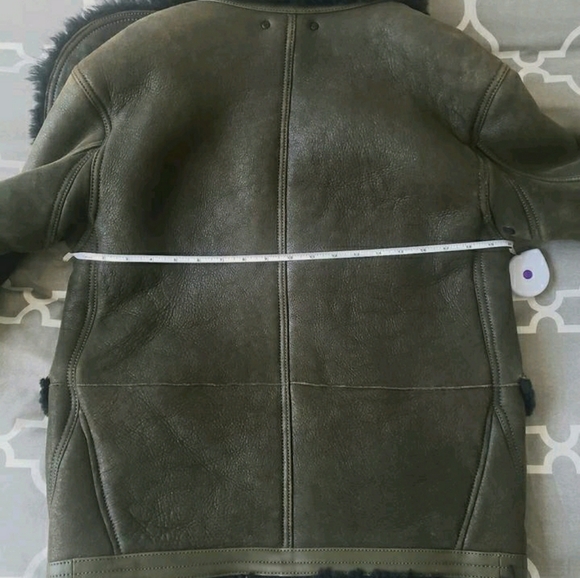 COACH Shearling B3 Bomber Jacket Saddle - Picture 5 of 11